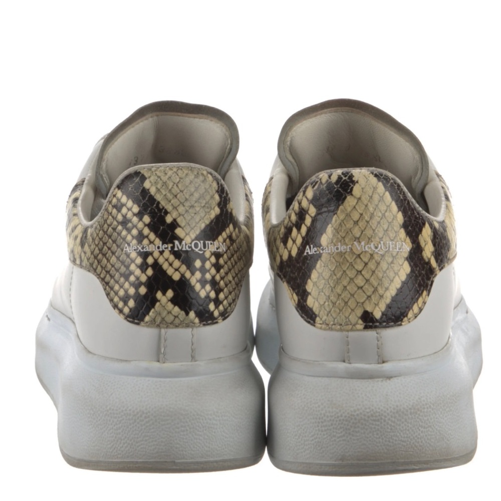 Alexander McQueen Leather Animal Print Sneakers SIZE 38/8